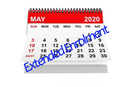 Calender stamped with Extended Enrolment